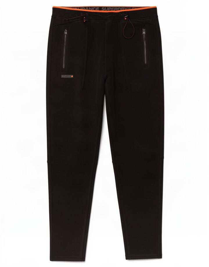 Superdry Mens Tracksuit Trousers Large Black Polyester