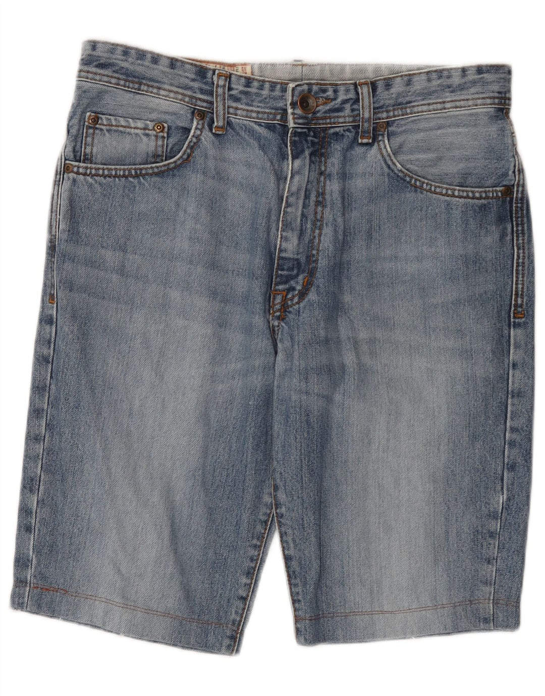 Rifle Mens Denim Shorts W33 Medium Blue Cotton