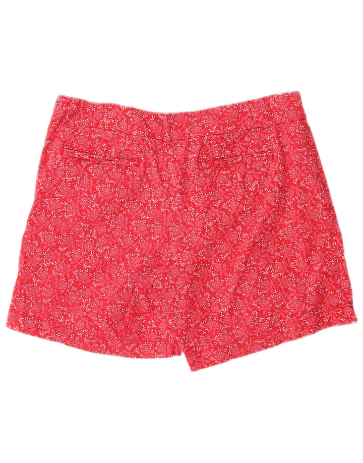 Chaps Womens Chino Shorts US 8 Medium W30  Red Floral Cotton