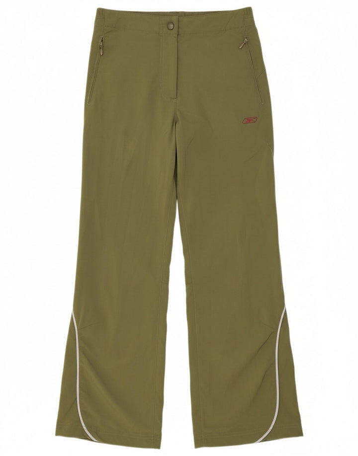 REEBOK Womens Straight Chino Trousers W28 L29 Khaki Polyester