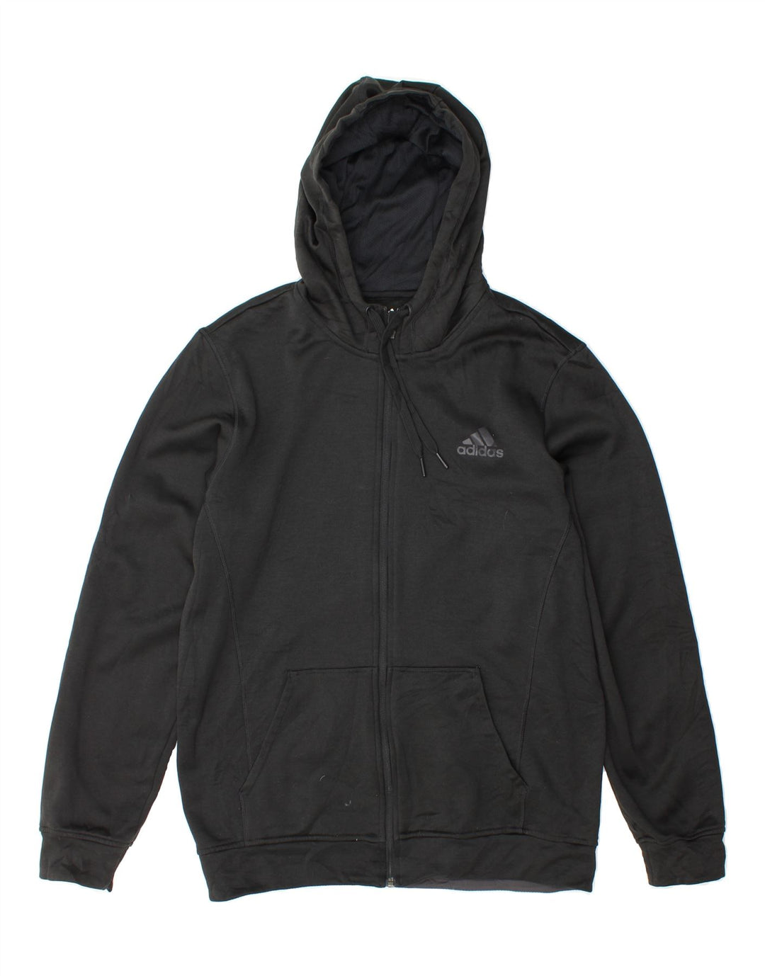 ADIDAS Mens Climawarm Zip Hoodie Sweater Medium Black Polyester Vintage Adidas and Second-Hand Adidas from Messina Hembry 