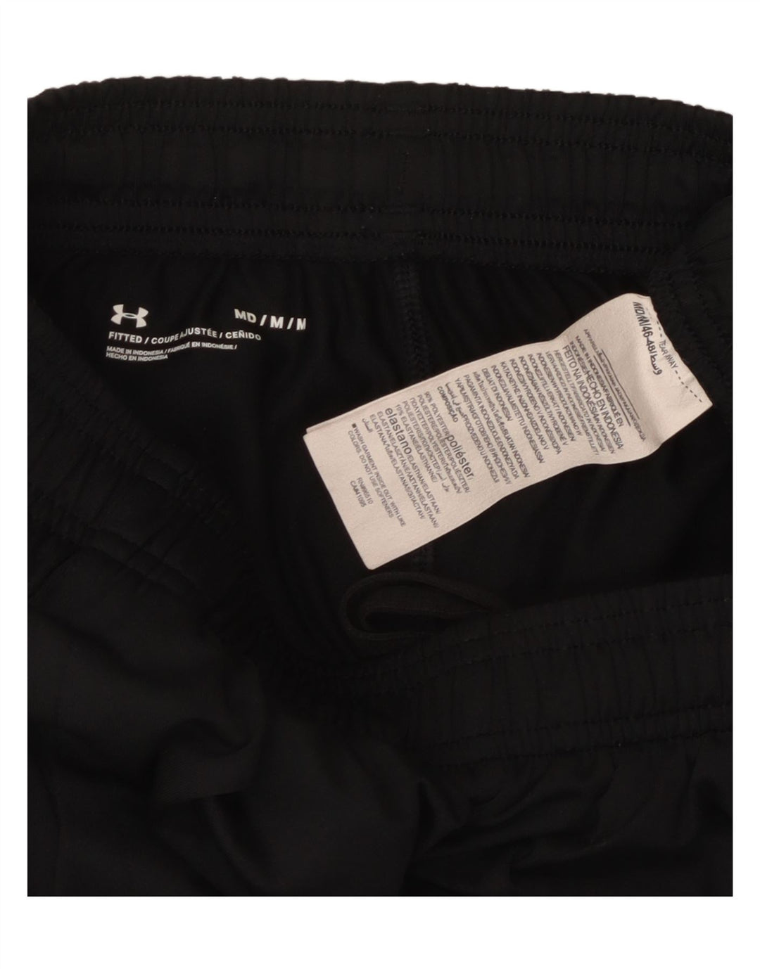 UNDER ARMOUR Mens Tracksuit Trousers Medium  Black Polyester