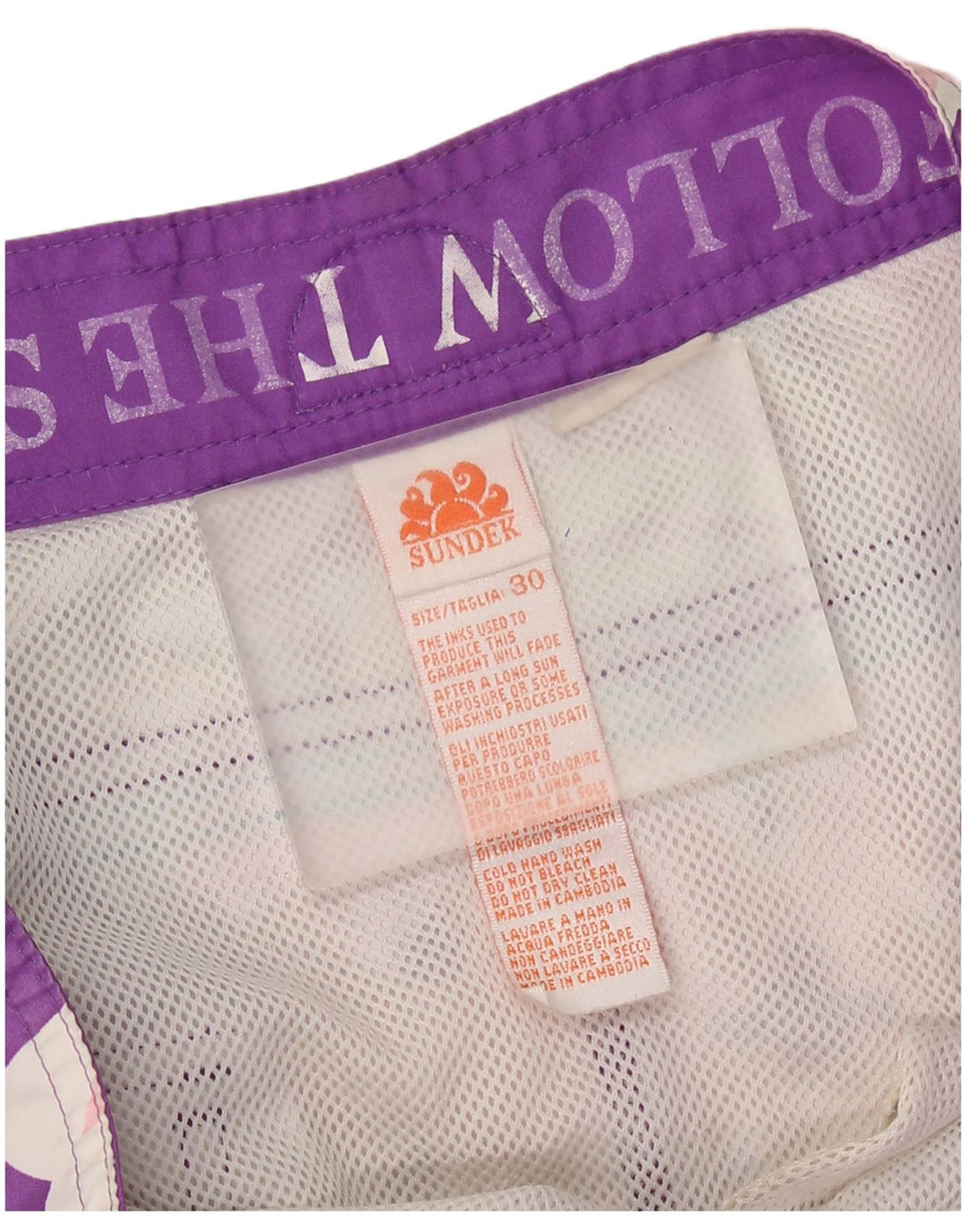 SUNDEK Womens Swimming Shorts UK 14 Medium  Purple Floral Polyester