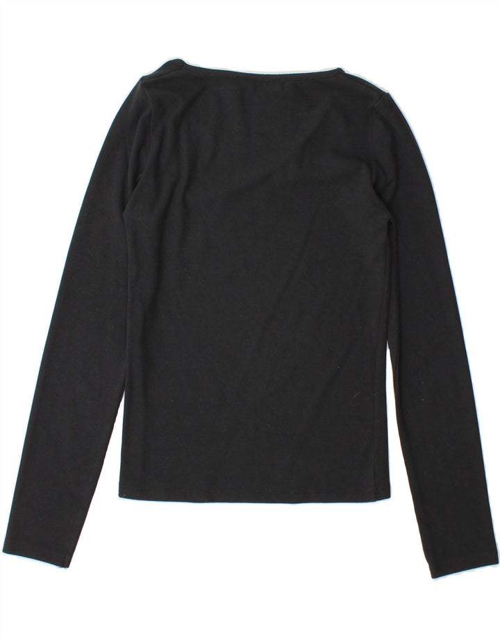 ZARA Womens Top Long Sleeve UK 12 Medium Black Polyester Vintage Zara and Second-Hand Zara from Messina Hembry 