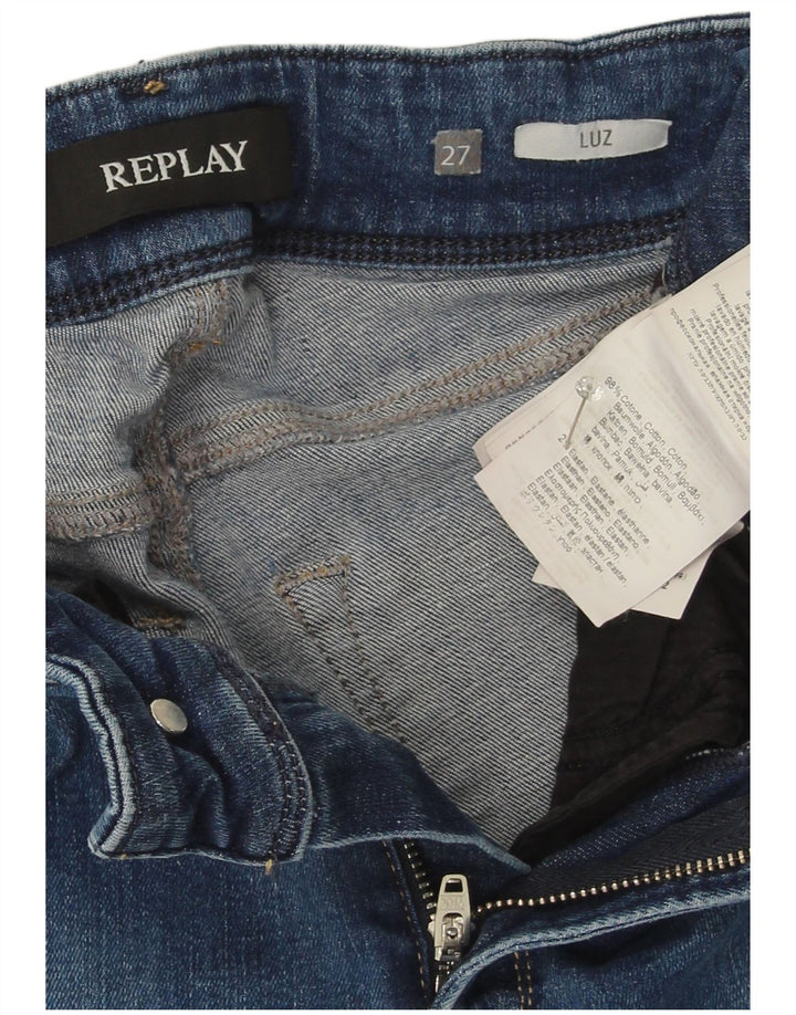 Replay Womens Luz Bootcut Jeans W27 L29 Blue Cotton