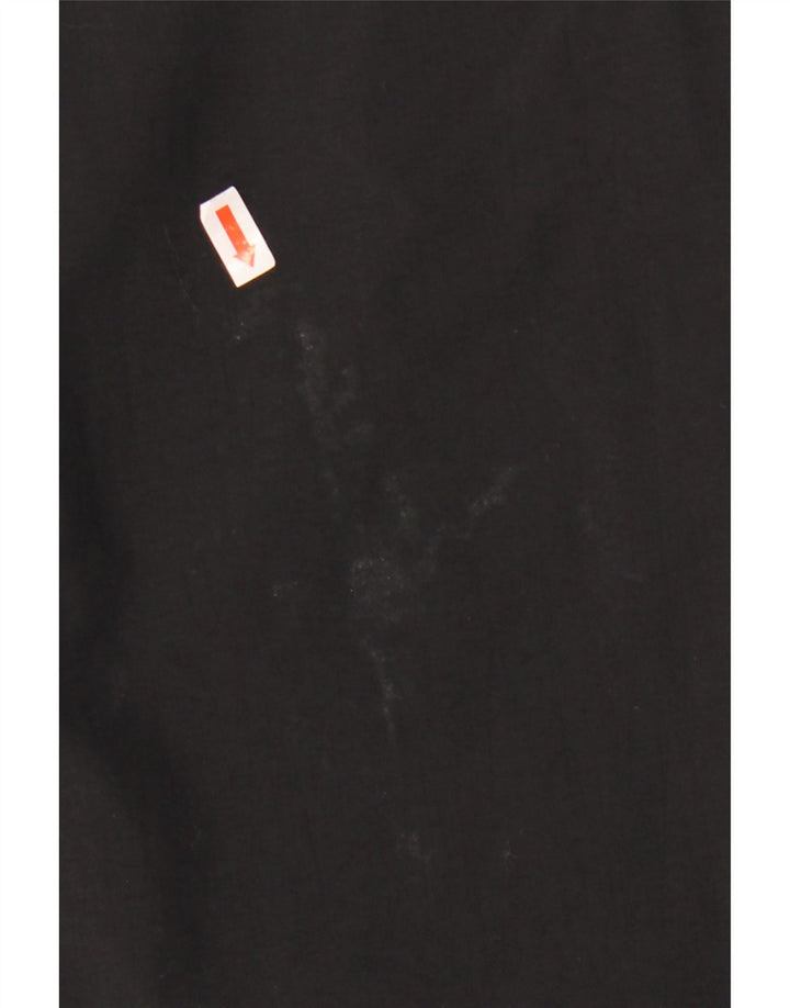 ADIDAS Mens Hooded Rain Jacket UK 38 Medium Black Colourblock Polyester