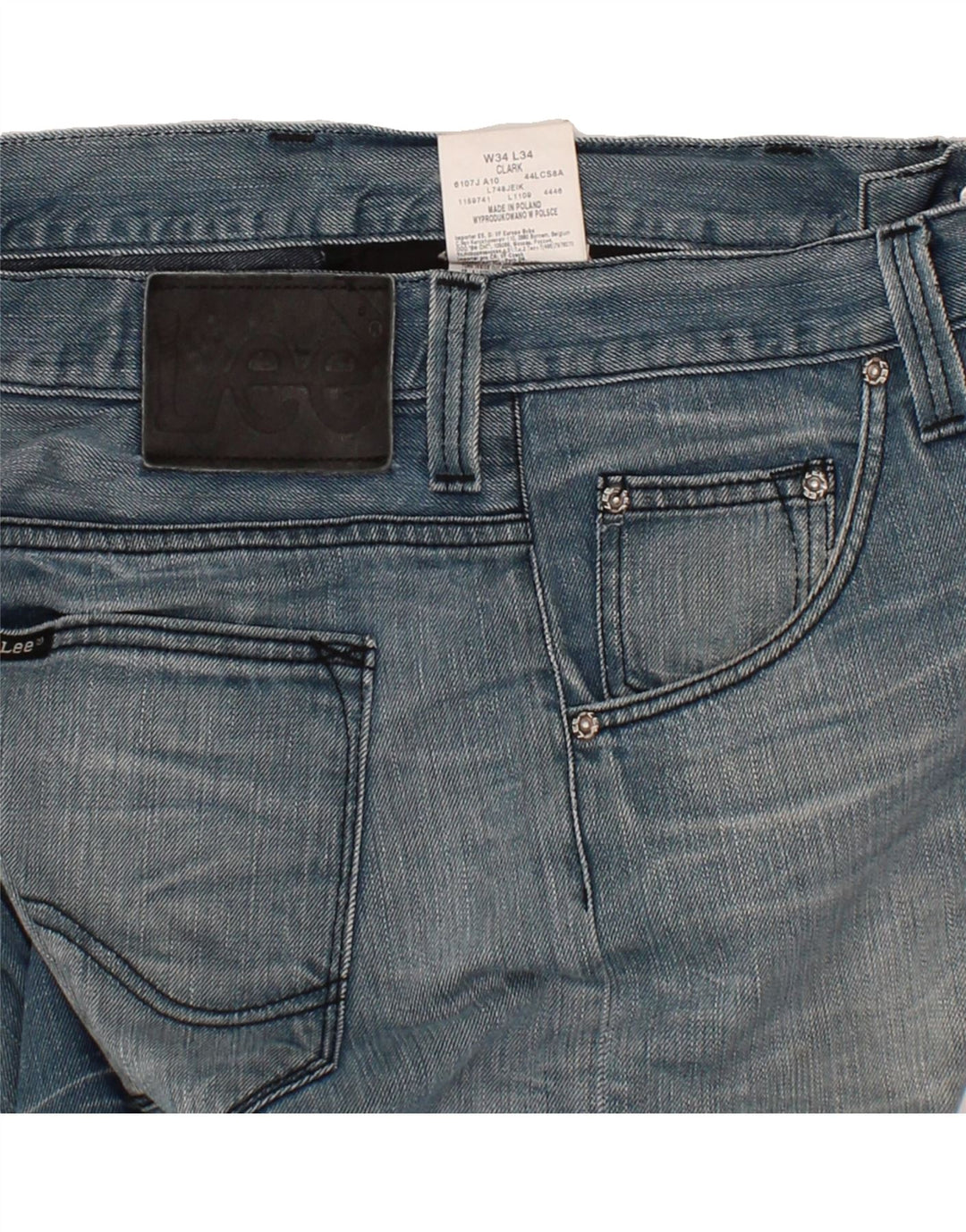 LEE Womens Clark Straight Jeans W34 L28 Blue Cotton Vintage Lee and Second-Hand Lee from Messina Hembry 