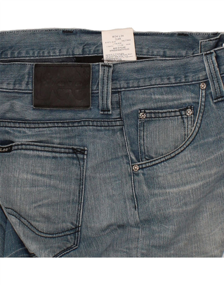 LEE Womens Clark Straight Jeans W34 L28 Blue Cotton Vintage Lee and Second-Hand Lee from Messina Hembry 