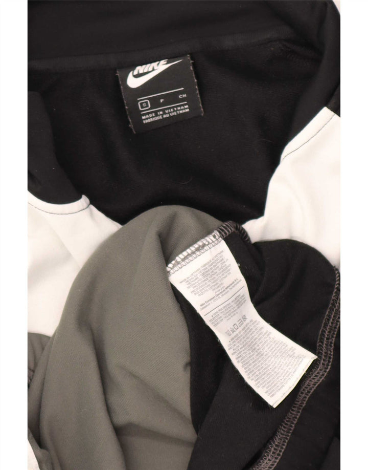 Nike Mens Tracksuit Top Jacket Small Black Colourblock Polyester