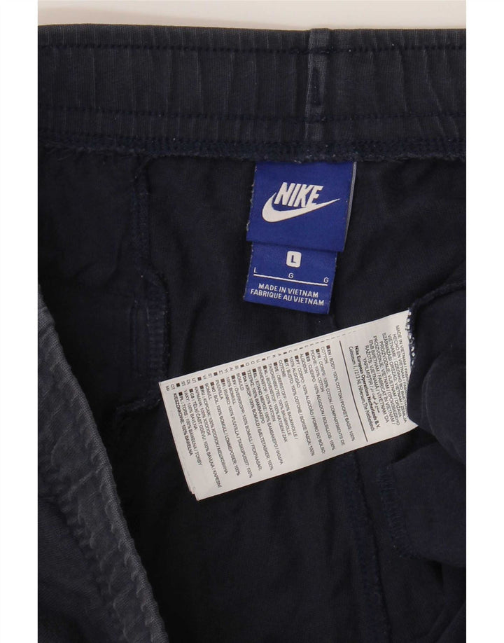 Nike Mens Sport Shorts Large Navy Blue Cotton