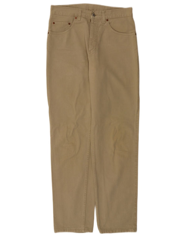 Mustang Mens Straight Casual Trousers W31 L32 Beige Cotton
