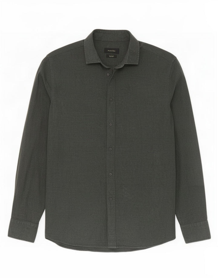Massimo Dutti Mens Shirt Large Green