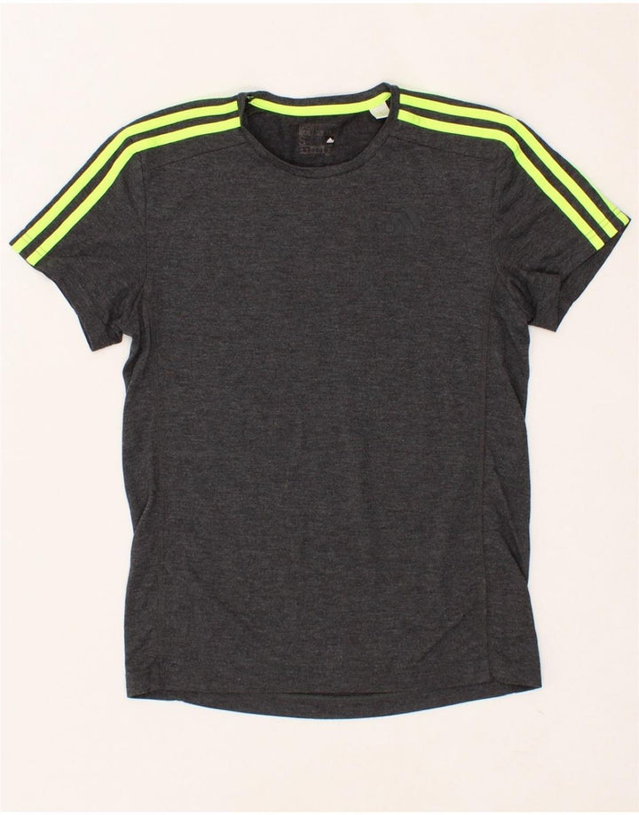 ADIDAS Mens Climalite T-Shirt Top Small Grey Cotton Vintage Adidas and Second-Hand Adidas from Messina Hembry 