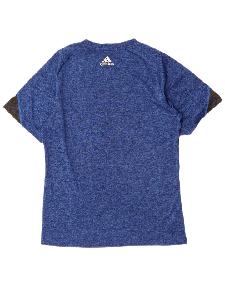 Adidas Mens Climacool Graphic T-Shirt Top Medium Blue Colourblock Polyester