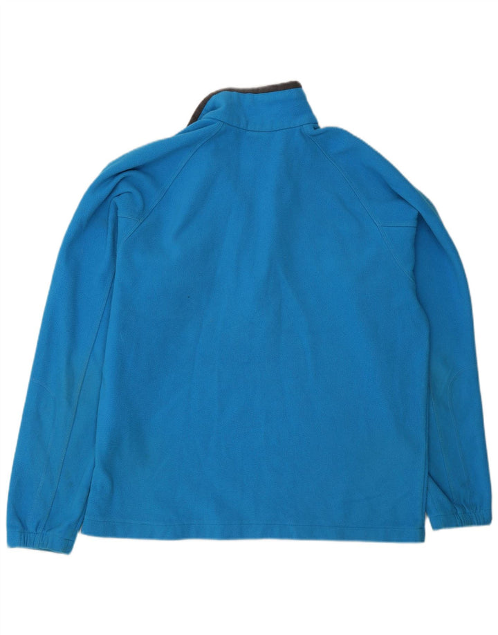 Columbia Mens Zip Neck Fleece Jumper Large Blue Polyester