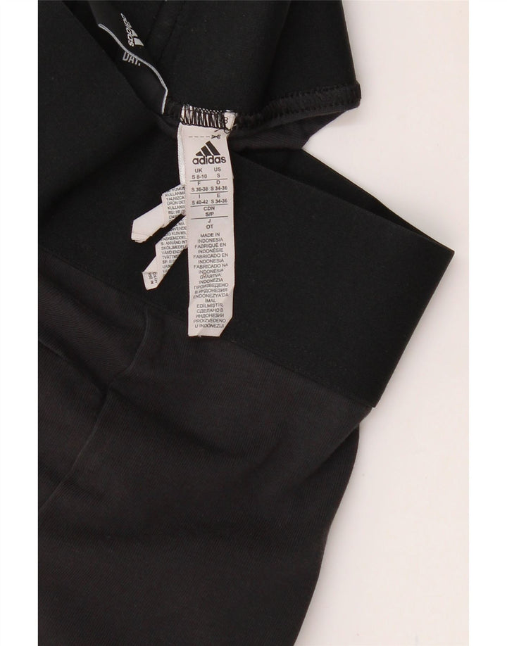 ADIDAS Womens Leggings UK 8/10 Small  Black Colourblock Polyester Vintage Adidas and Second-Hand Adidas from Messina Hembry 