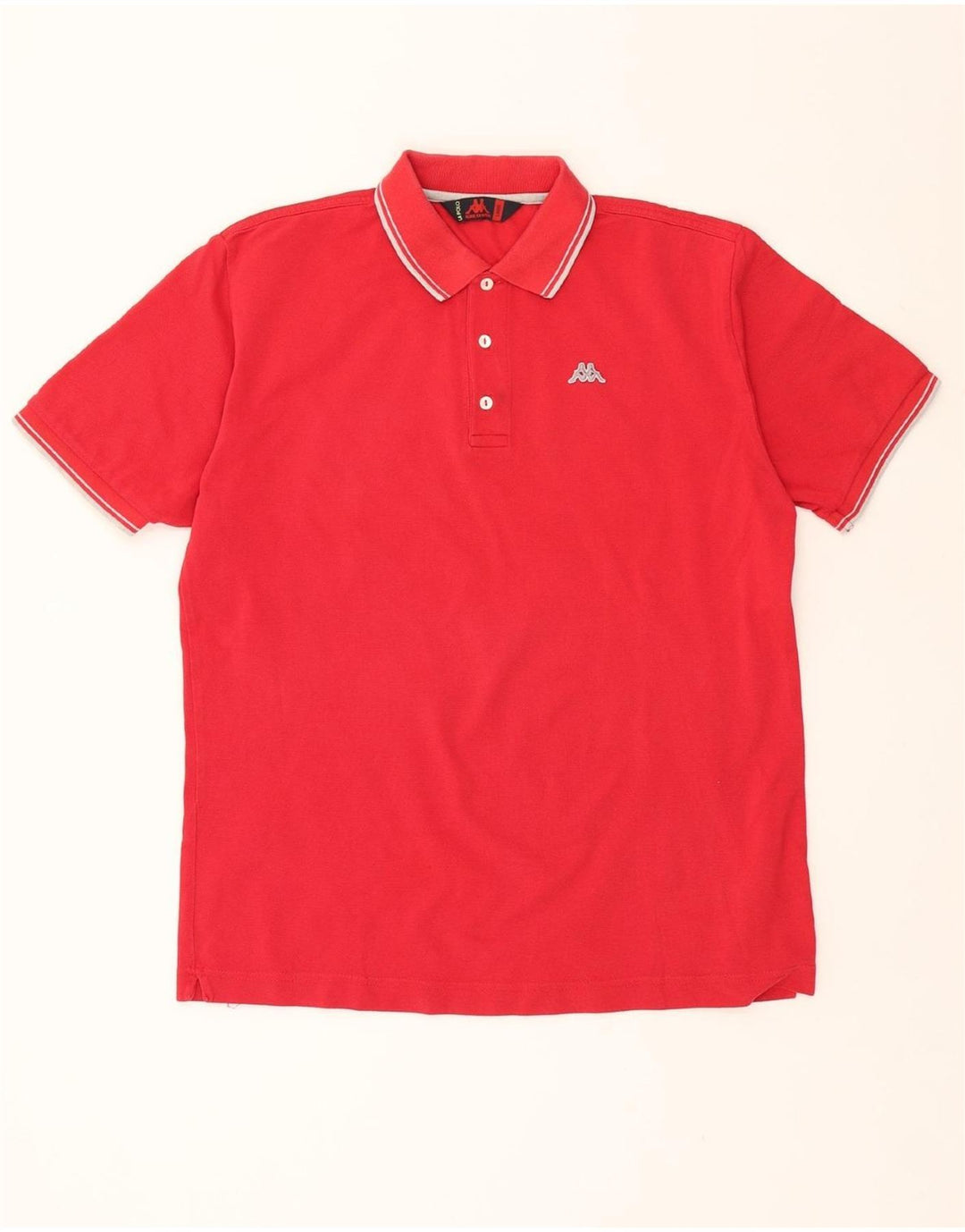 KAPPA Mens Polo Shirt Large Red Cotton Vintage Kappa and Second-Hand Kappa from Messina Hembry 