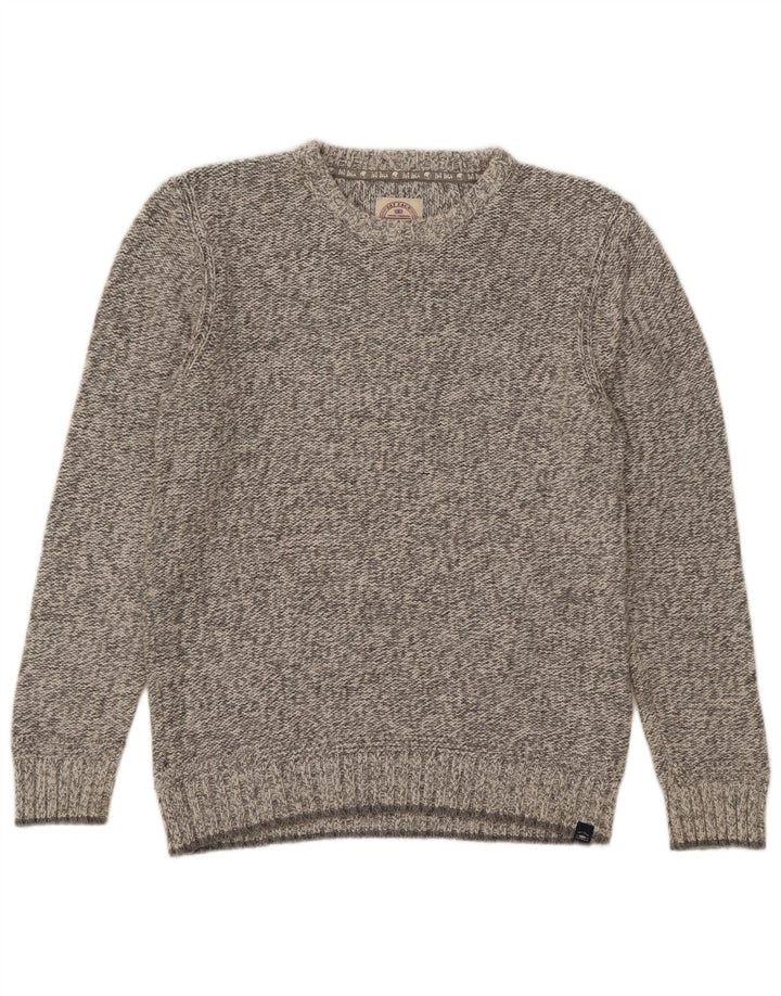 Fat Face Mens Crew Neck Jumper Sweater Medium Grey Flecked Cotton