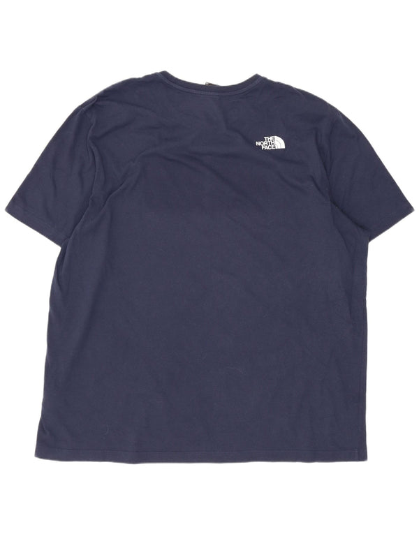 The North Face Mens Graphic T-Shirt Top 2XL Navy Blue Cotton
