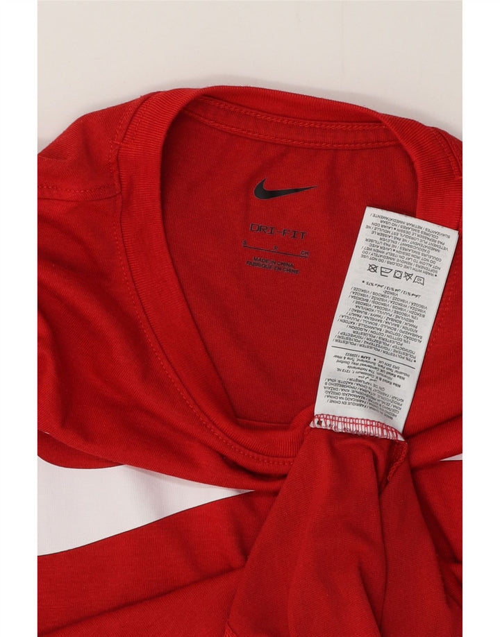 NIKE Mens Dri Fit Graphic T-Shirt Top Small Red Polyester