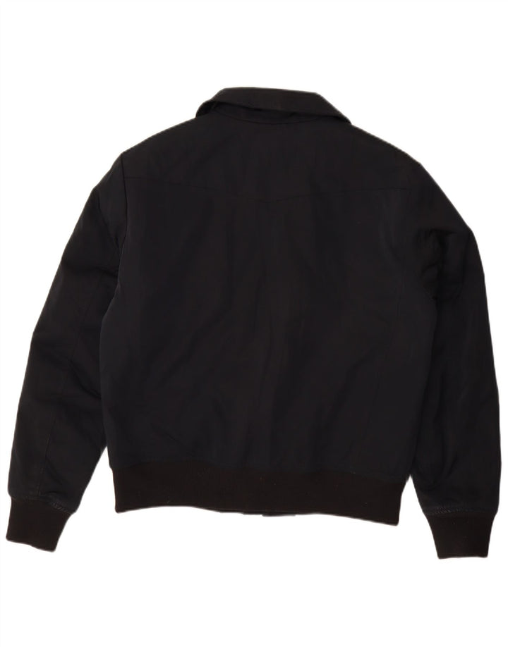 Calvin Klein Jeans Mens Bomber Jacket UK 36 Small Black Polyester