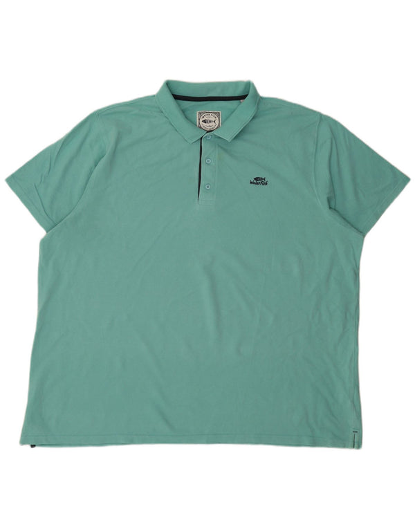Weird Fish Mens Polo Shirt 4XL Turquoise Cotton