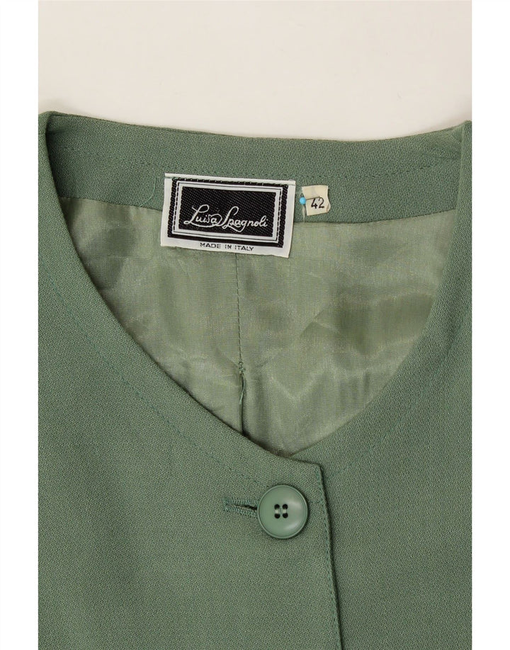 LUISA SPAGNOLI Womens 4 Button 2 Piece Skirt Set IT 42 Medium W32 Green Vintage Luisa Spagnoli and Second-Hand Luisa Spagnoli from Messina Hembry 