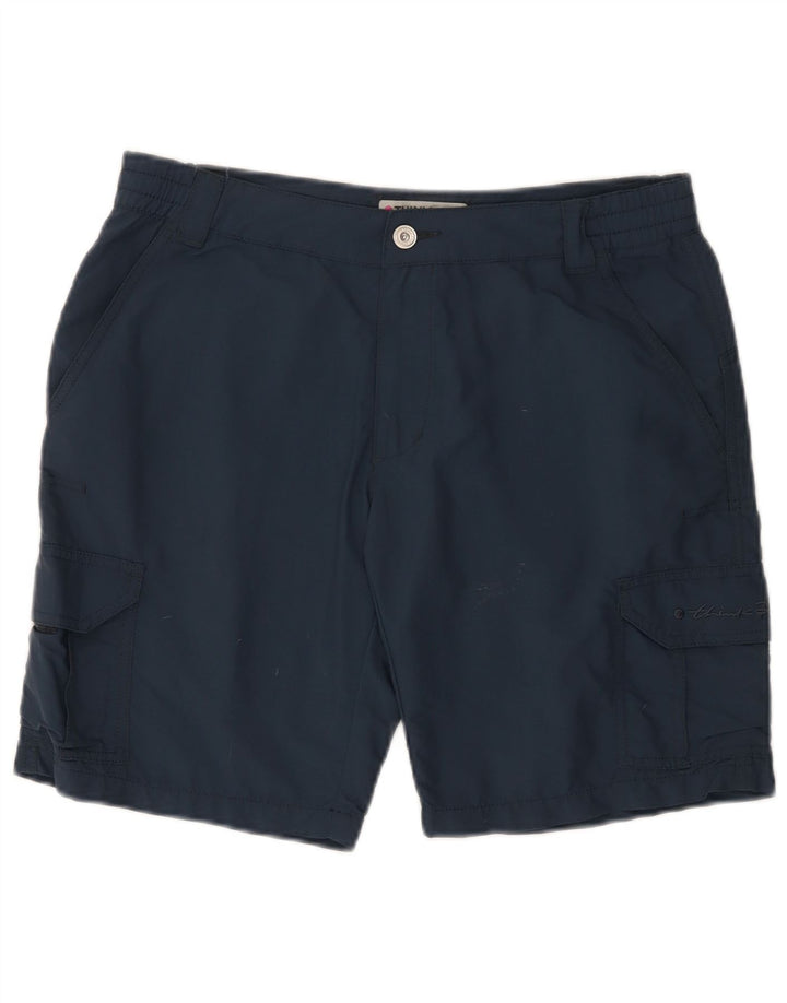THINK PINK Womens Cargo Shorts W30 Medium Navy Blue
