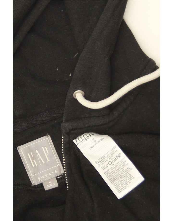 Gap Mens Graphic Zip Hoodie Sweater Medium Black Cotton