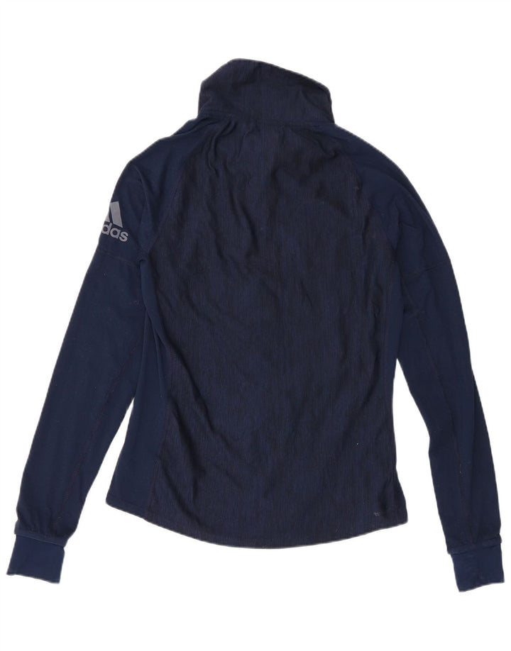 Adidas Womens Graphic Pullover Tracksuit Top UK 8/10 Small Navy Blue