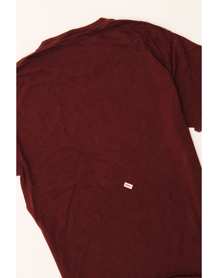 RUSSELL ATHLETIC Mens Graphic T-Shirt Top Medium Maroon Cotton Vintage Russell Athletic and Second-Hand Russell Athletic from Messina Hembry 