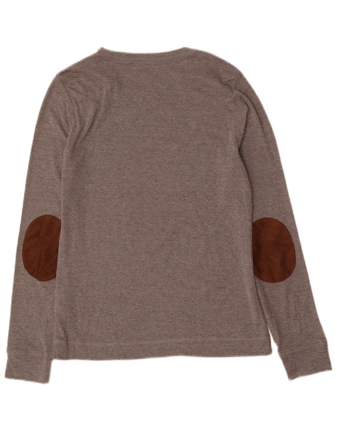 RALPH LAUREN Womens Top Long Sleeve UK 14 Large Grey Cotton