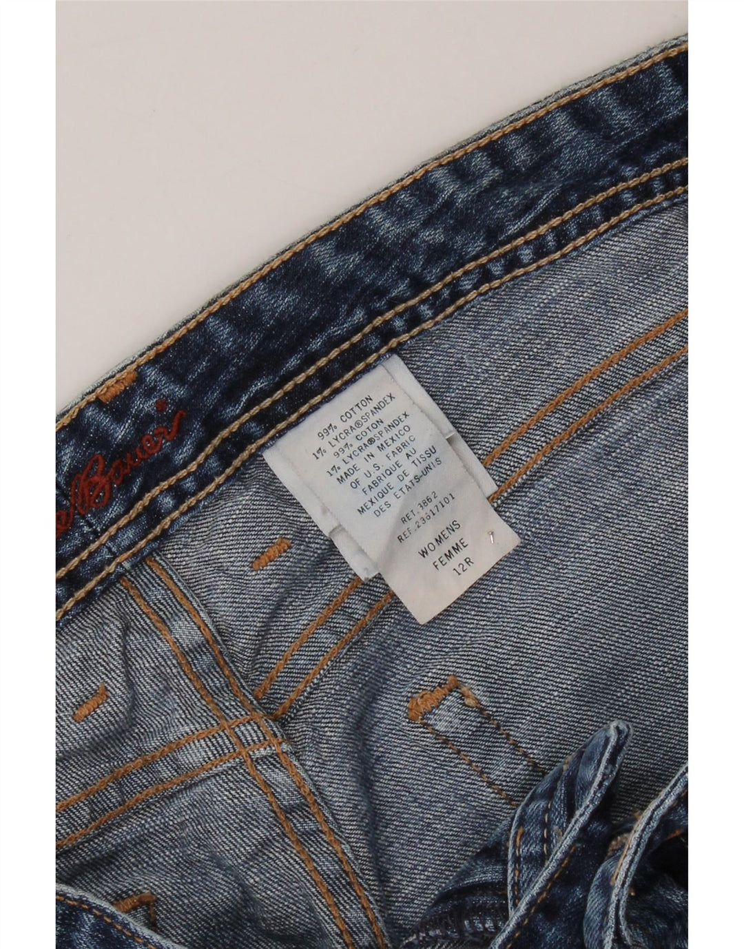 EDDIE BAUER Womens Bootcut Jeans US 12 Large W34 L31 Blue Cotton Vintage Eddie Bauer and Second-Hand Eddie Bauer from Messina Hembry 