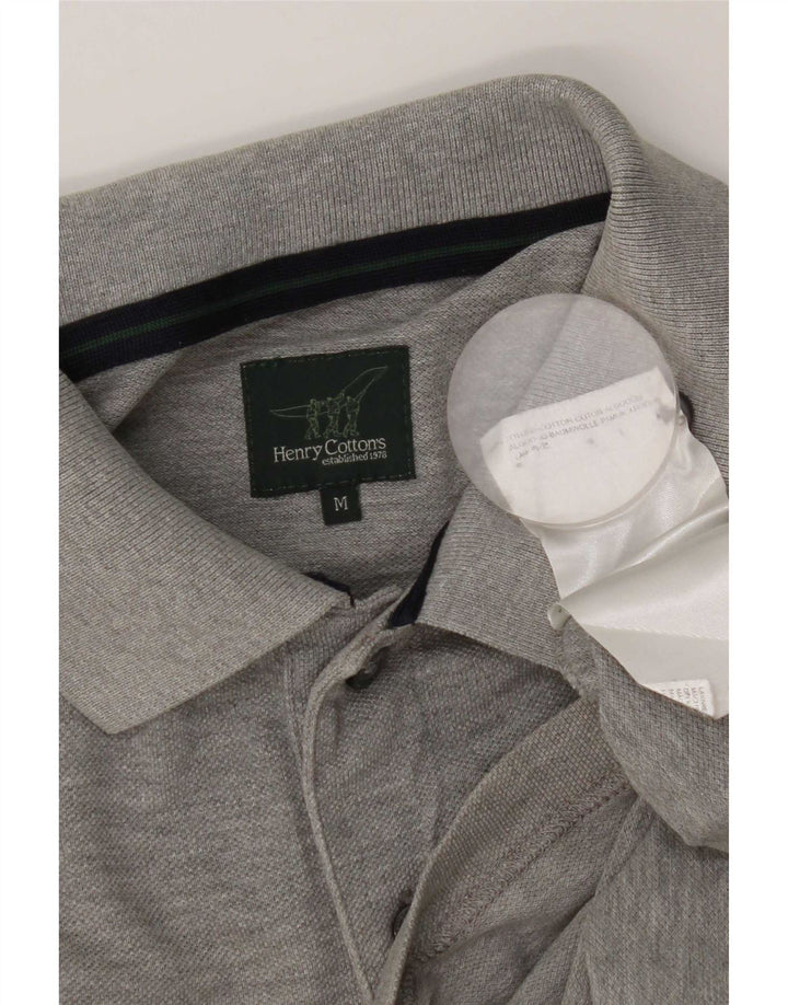 Henry Cottons Mens Polo Shirt Medium Grey Cotton