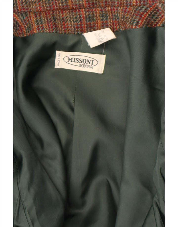 Missoni Womens Blazer Jacket UK 12 Medium Multicoloured Striped Classic