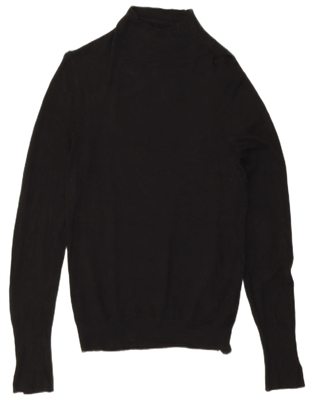 Zara Womens Turtle Neck Jumper Sweater UK 14 Medium Black Viscose