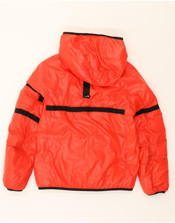 NIKE Boys Standard Fit Padded Jacket 13-14 Years Large Red Colourblock