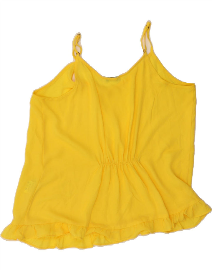 BENETTON Womens Cami Top UK 14 Medium Yellow Polyester Vintage Benetton and Second-Hand Benetton from Messina Hembry 