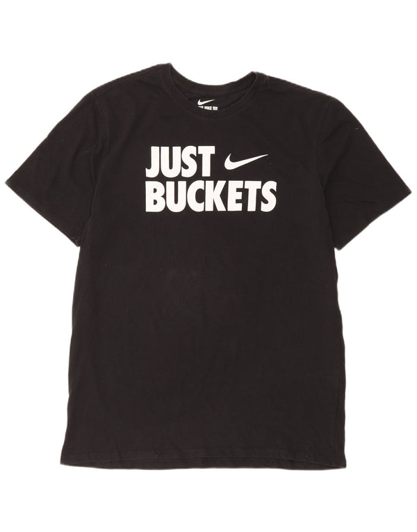 Nike Mens Dri Fit Graphic T-Shirt Top XL Black Cotton
