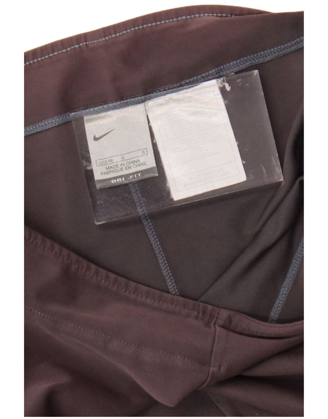 NIKE Womens Dri Fit Capri Tracksuit Trousers UK 12/14 Large  Grey Cotton