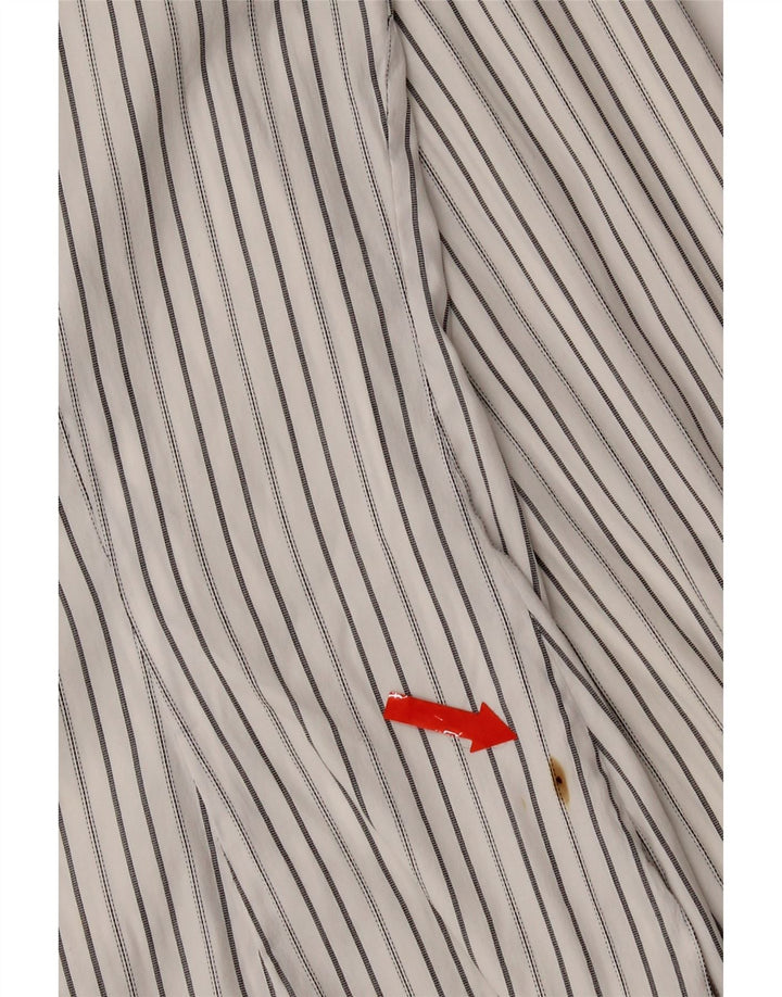 Dolce & Gabbana Womens Shirt IT 42 Medium White Pinstripe