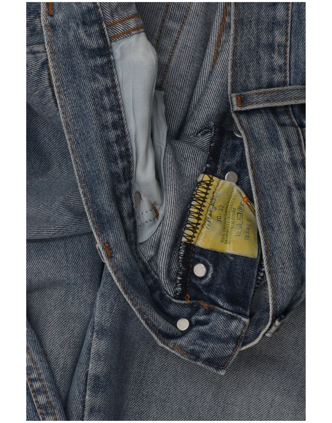 WRANGLER Mens Texas Straight Jeans W30 L32 Blue Cotton