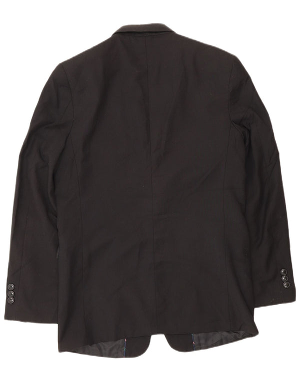 Chaps Boys 2 Button Blazer Jacket 15-16 Years Black Polyester