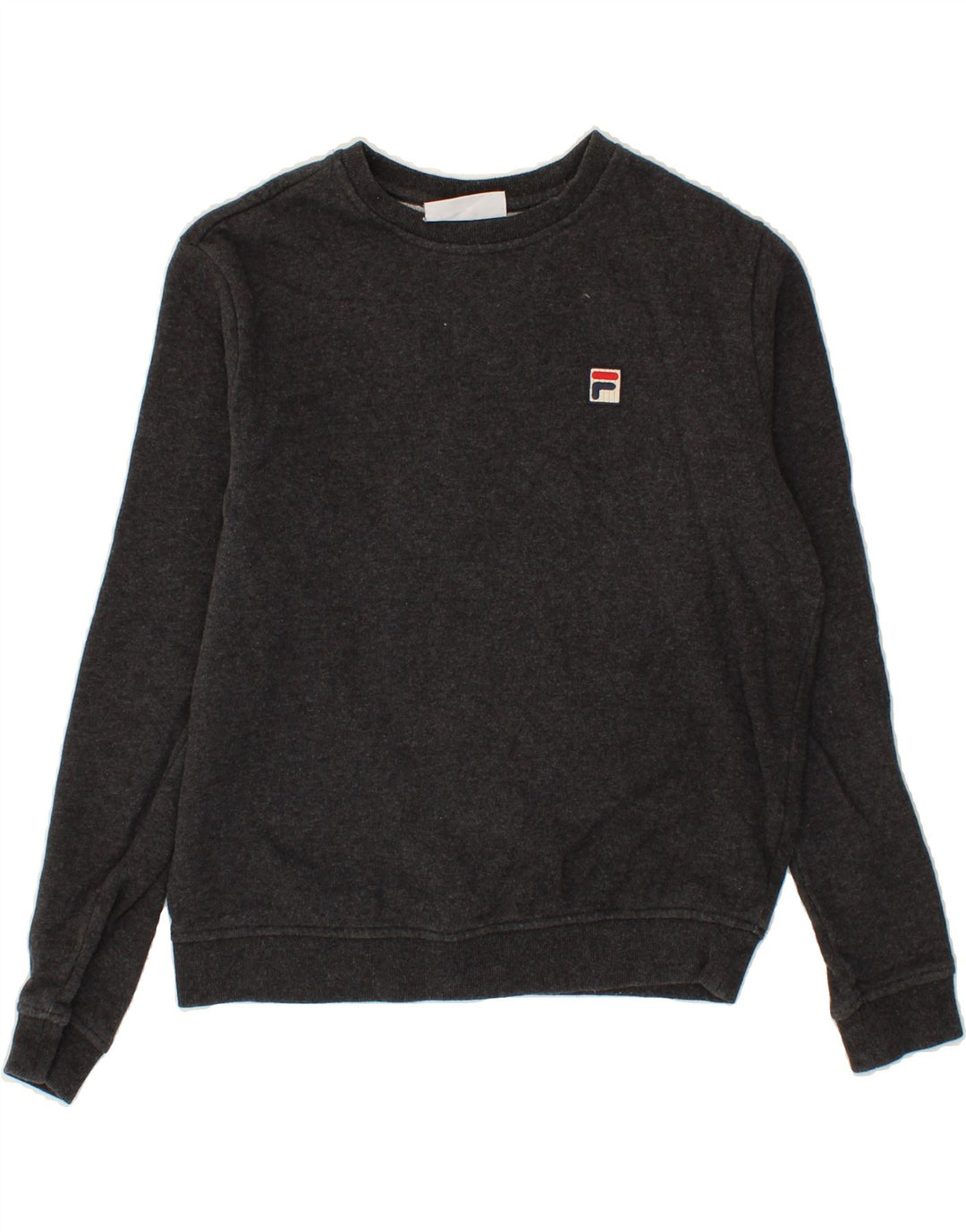 FILA Womens Oversized Sweatshirt Jumper UK 10 Small Grey Cotton Vintage Fila and Second-Hand Fila from Messina Hembry 