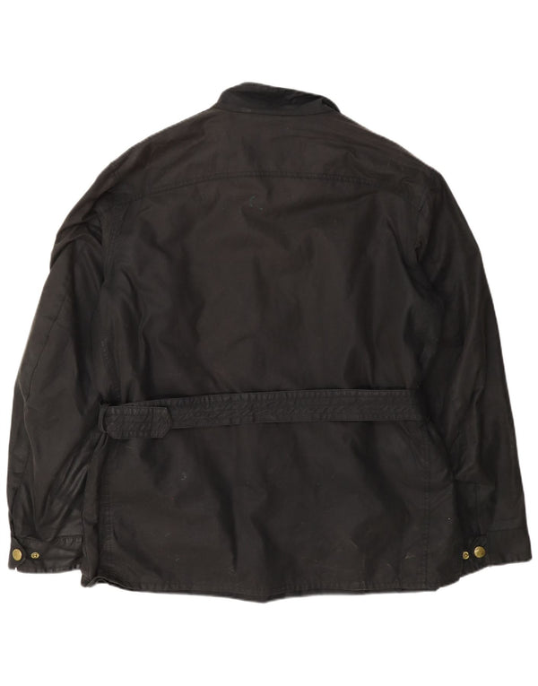 Barbour Mens Waxed Cotton Jacket UK 42 XL Black