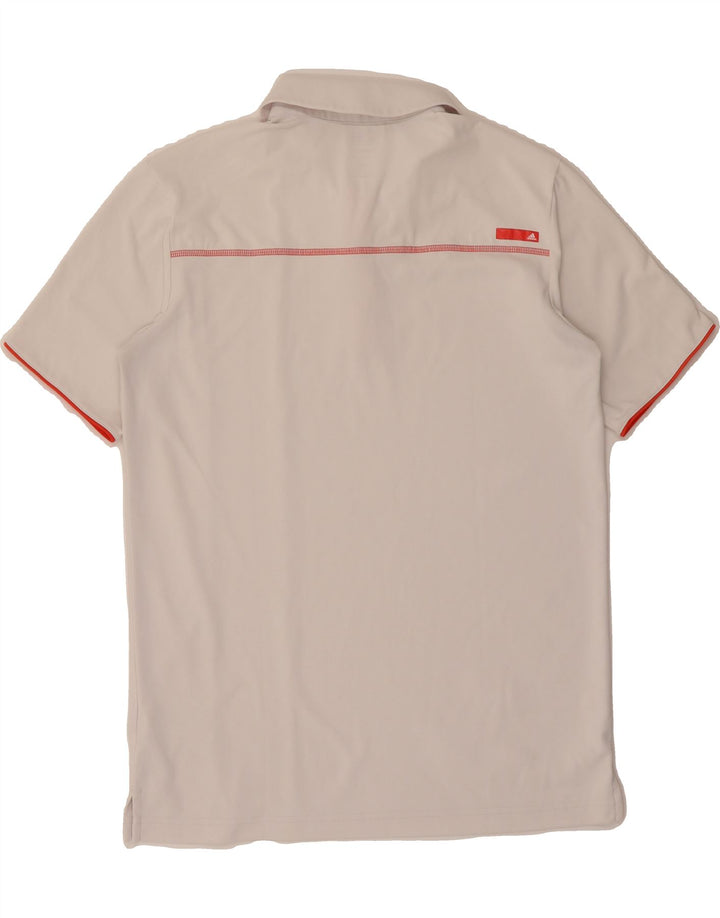 ADIDAS Mens Climalite Polo Shirt Medium White Polyester Vintage Adidas and Second-Hand Adidas from Messina Hembry 