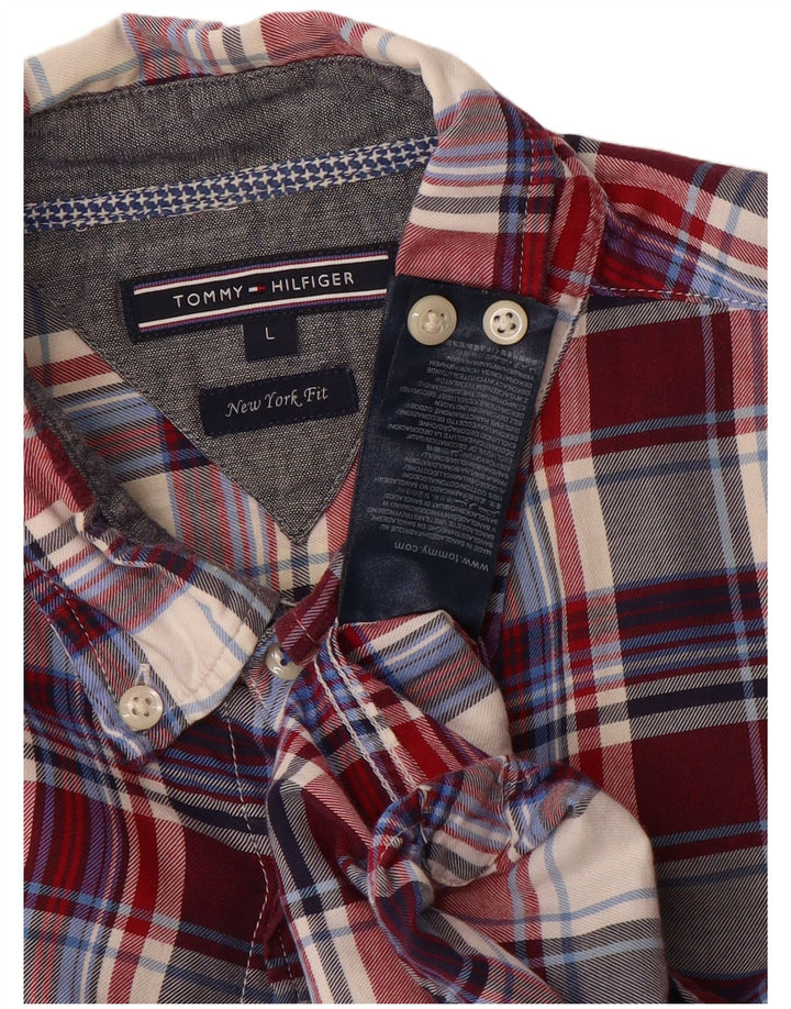 Tommy Hilfiger Mens New York Fit Flannel Shirt Large Multicoloured Check