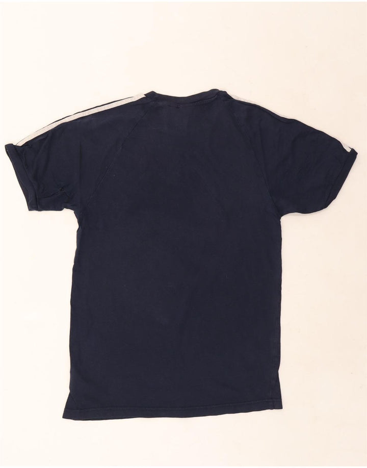 Adidas Mens T-Shirt Top Small Navy Blue Cotton