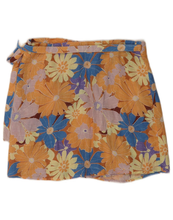 Rip Curl Womens Wrap Skirt Small W26 Multicoloured Floral Cotton