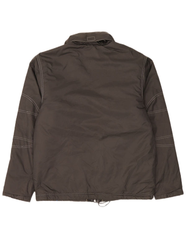 Umbro Mens Hooded Padded Jacket UK 36 Small Grey Nylon
